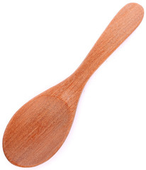 wood spoon isolated on white background