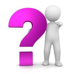 questions asking man question mark 3d isolated pink