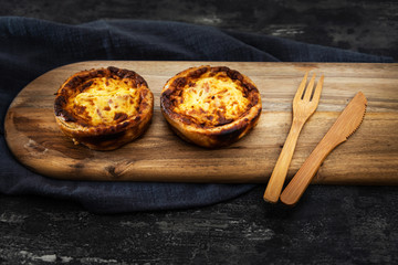 Quiche Lorraine with smoked bacon