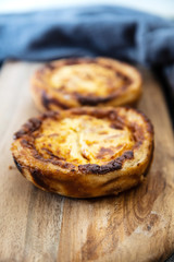 Quiche Lorraine with smoked bacon