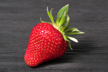 strawberry on a black background