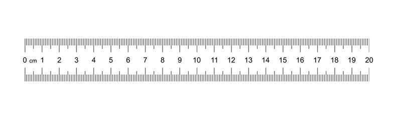 Ruler 25 Cm Measuring Tool Ruler Graduation Ruler Grid 25 And 1 Cm Size Indicator Units Metric Centimeter Size Indicators Vector Ai10 25 Wall Mural Svitlananiko