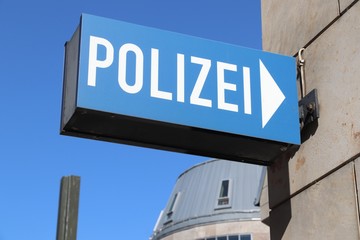 German police sign