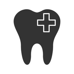 Teeth treatment glyph icon