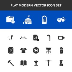 Modern, simple vector icon set with data, phone, poker, dentistry, candy, pull, ice, clinic, beer, house, telephone, play, food, game, old, arctic, snow, restaurant, communication, igloo, pub icons