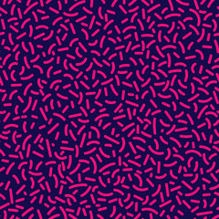 Abstract modern pop art vector seamless pattern with pink forms in trendy memphis 80s-90s style