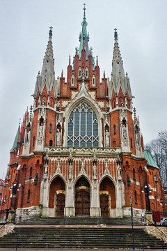 Church of St. Joseph in Krakow.  Sights of Poland