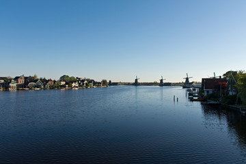 Zaanse Schans, Zaandijk and river Zaan, The Netherlands