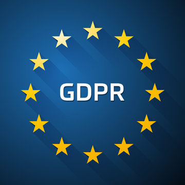 GDPR, General Data Protection Regulation, EU flag vector