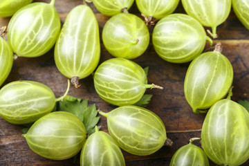 gooseberries scattered as background