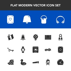 Modern, simple vector icon set with rider, theater, audio, road, music, modern, floral, machine, poker, bell, travel, seat, motorbike, house, flower, motorcycle, sign, watch, spring, gadget, pin icons