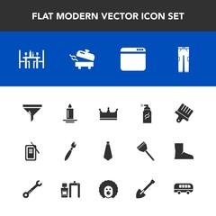 Modern, simple vector icon set with speed, filter, decoration, clean, internet, service, inkstone, suzuri, transportation, abstract, boiler, bus, clothing, light, home, candle, grunge, paint icons