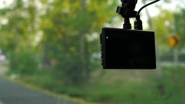 cctv camera video recorder in car driving