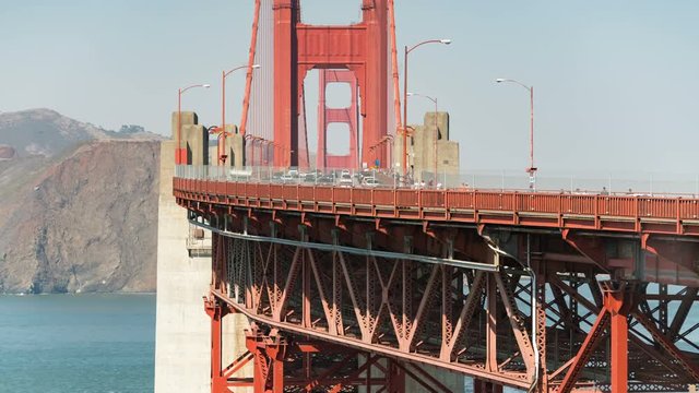 San Francisco Golden Gate Bridge Highway Traffic from South