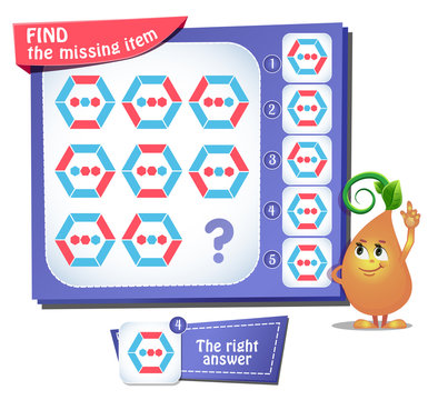 Find the missing item hexagon iq