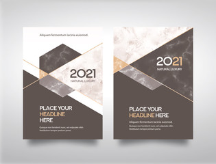 Marble Abstract Background Book Cover Design Template
