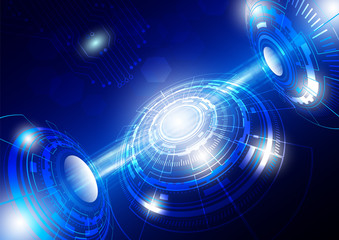Obraz premium Communication technology abstract background vector illustration 3d