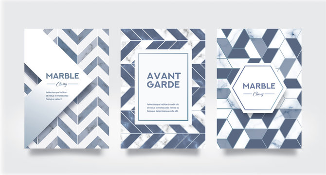 Marble Abstract Background Book Cover Design Template