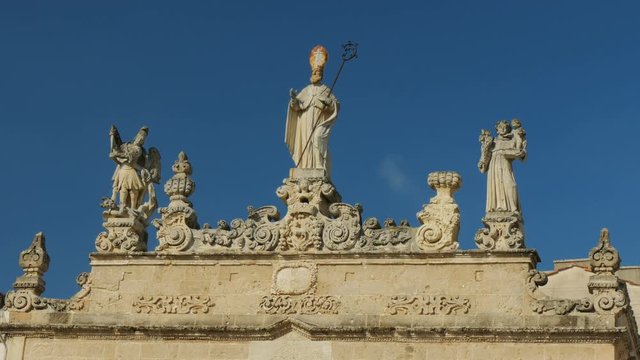 Detail of the fa&ccedil;ade of &ldquo;Sedile&rdquo; building in Nard&ograve;, in the south of Italy.