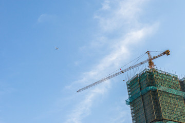 Fototapeta premium crane in contruction site