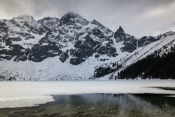 Tatra mountains at winter from Morskie Oko, Karpaty, Poland