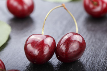 harvest ripe cherries