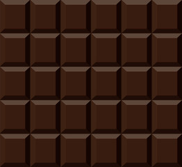 Chocolate texture. Chocolate bar. Realistic vector background