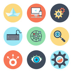 Search Engine Optimization internet marketing icons