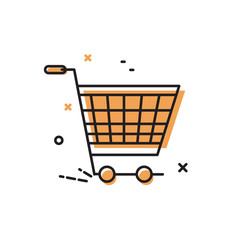 Shopping cart. Vector icon, illustration