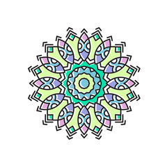 Indian ornament mandala. Vector illustration.