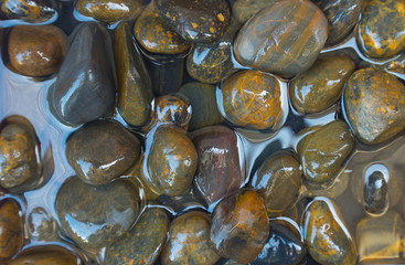 Background of river rocks from nature.