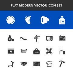 Modern, simple vector icon set with store, sign, education, lock, basket, web, mouth, hygiene, small, cuisine, child, mouthwash, microwave, dental, japanese, female, music, internet, musical icons