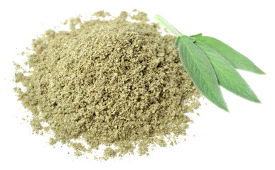 dried salvia isolated on white