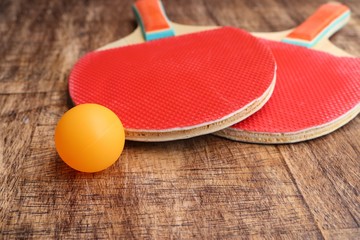 Red racket table tennis