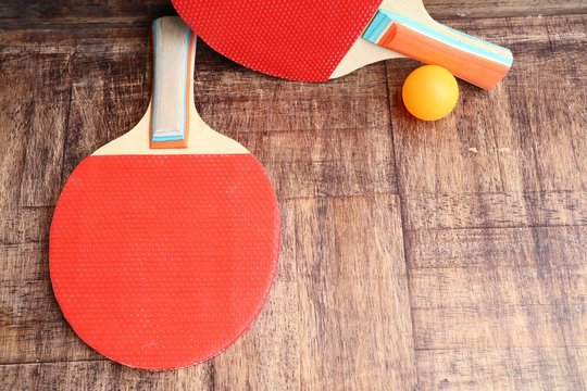 Red racket table tennis