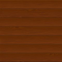 Vector wooden background. Dark coloured wooden planks. Natural material texture, realistic illustration.