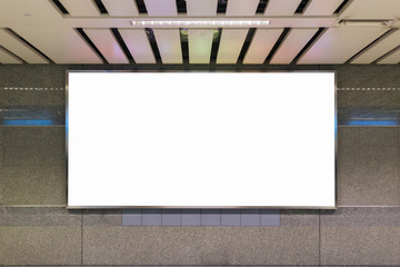 Blank advertising billboard
