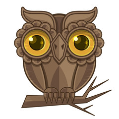 Owl sitting on a branch