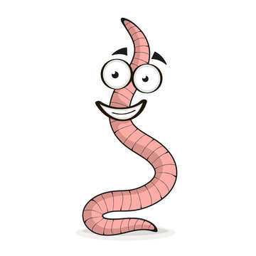 Cute cartoon worm.