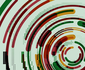 Circular lines, circles, geometric abstract background