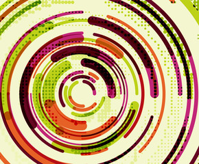 Circular lines, circles, geometric abstract background