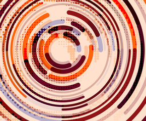 Circular lines, circles, geometric abstract background