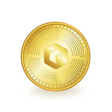 Neblio Cryptocurrency Golden Coin Isolated
