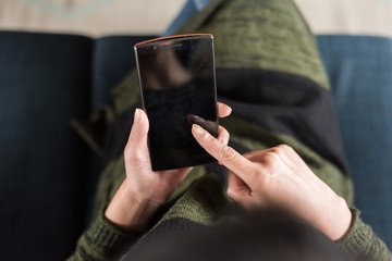 woman using smartphone