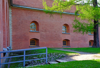 The architecture of historic buildings. Petropavlovskaya fortress. Place of detention of convicted persons. The Time Of Peter The Great.