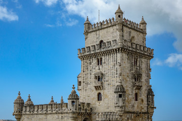 Fototapeta na wymiar Lisbon Torre de Belem high section