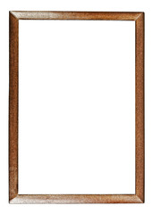 Classic wooden frame isolated on white background