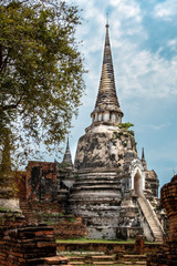 Fototapeta na wymiar Siamesische Ruinenstadt Ayutthaya: Stupa