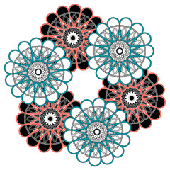 Arabic Colorful Mandala. Ethnic tribal ornaments