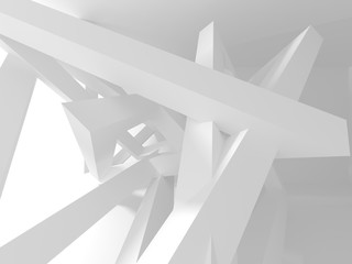 Futuristic White Architecture Design Background